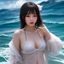 用户宁静海岸的头像，年轻女性，温和表情